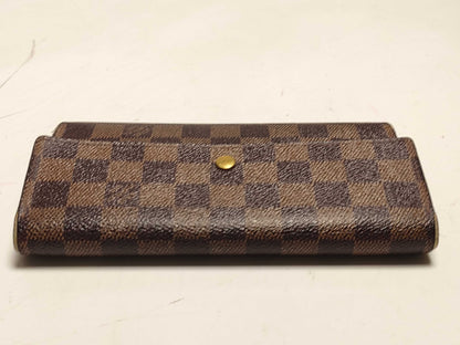 LOUIS VUITTON Monogram Key Case/Damier Long Wallet Set of 2 Wallets