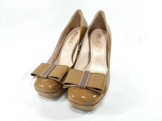PRADA Patent Ribbon Pumps