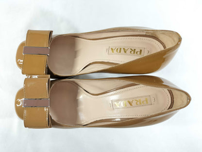 PRADA Patent Ribbon Pumps