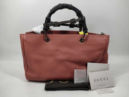 GUCCI Bamboo 323660 Pink 2-way Handbag