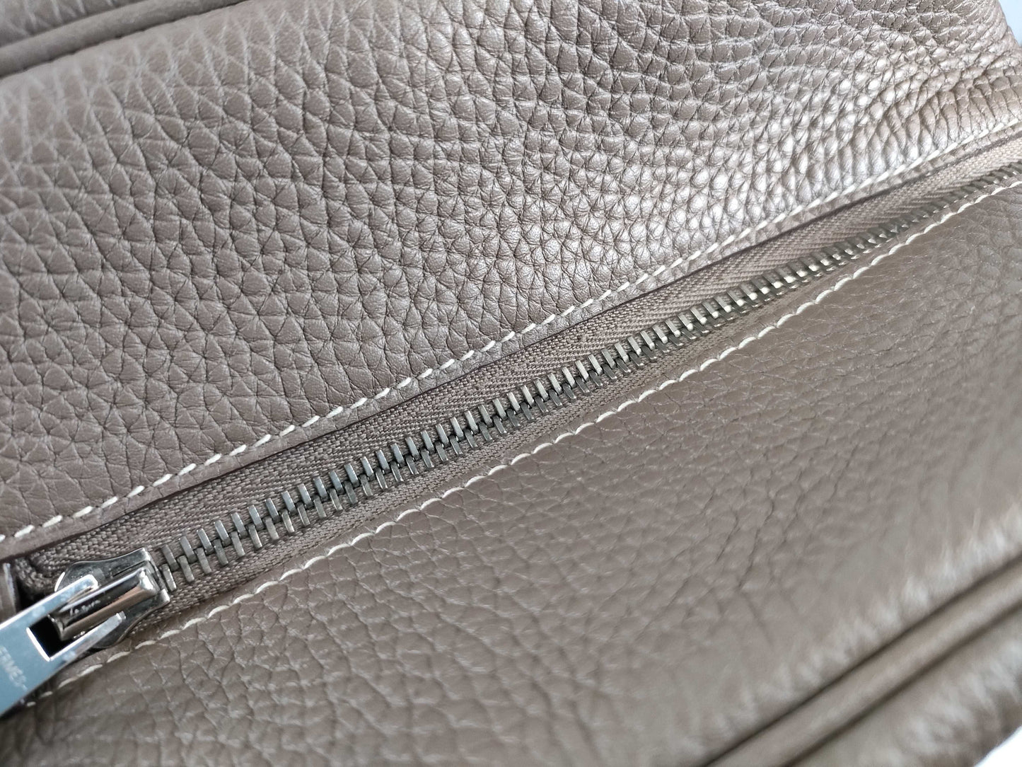 HERMES Victoria 35 Etoupe Handbag
