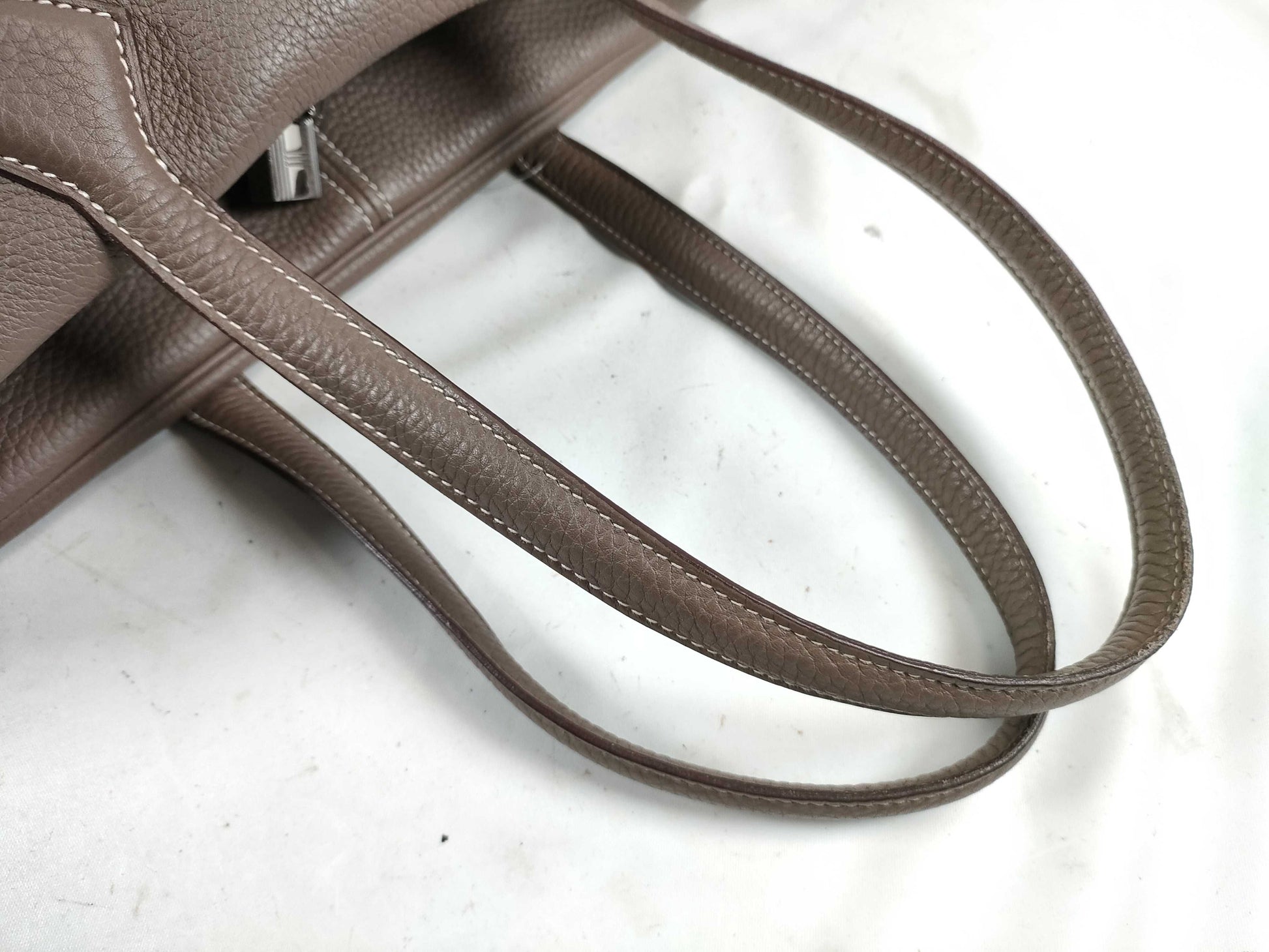 HERMES Victoria 35 Etoupe Handbag