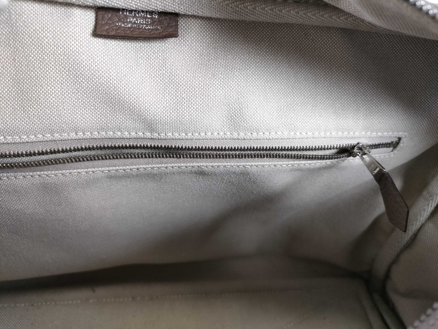 HERMES Victoria 35 Etoupe Handbag