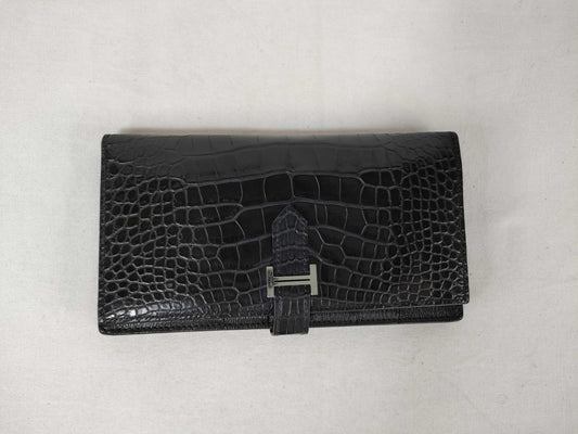 HERMES Bearn Alligator Wallet