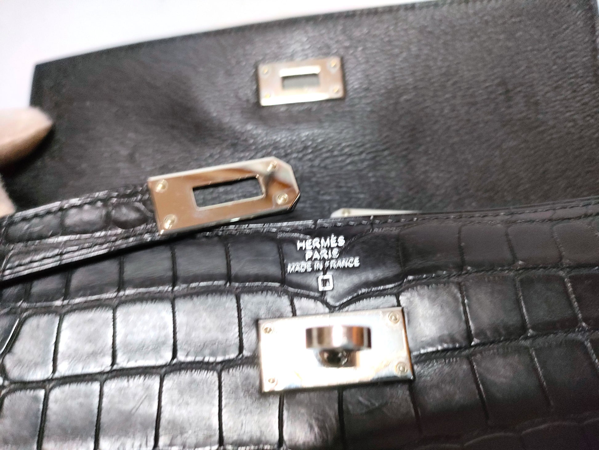 HERMES Kelly Wallet Alligator Wallet