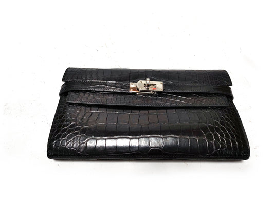 HERMES Kelly Wallet Alligator Wallet
