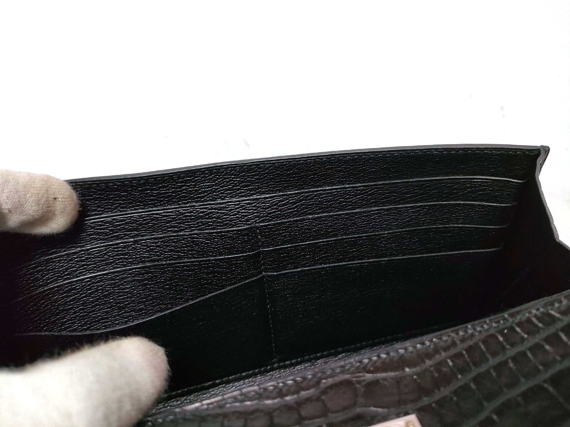 HERMES Kelly Wallet Alligator Wallet