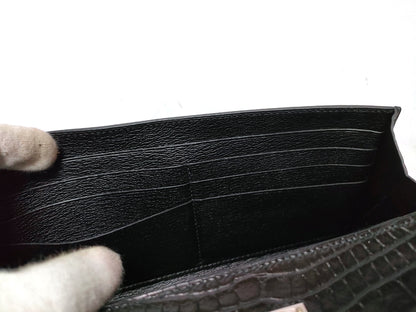 HERMES Kelly Wallet Alligator Wallet