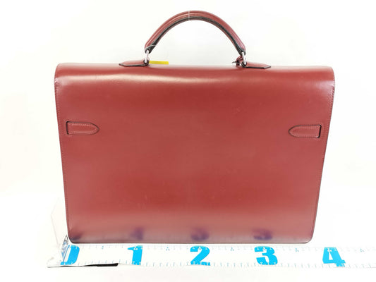 HERMES Kelly Depeche 38 Box Calf Handbag