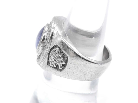 Stainless steel 3.34ct D 0.26ct Pt900 21.1g ring 