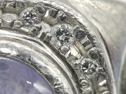 Stainless steel 3.34ct D 0.26ct Pt900 21.1g ring 