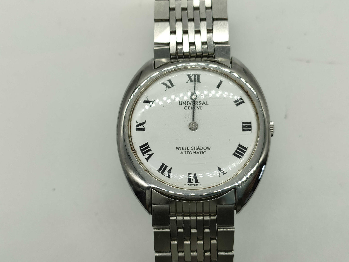 UNIVERSAL GENEVE White Shadow 866101 2800098 Stainless Steel/Leather/AT White Dial Boys' Watch