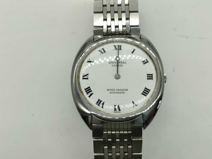 UNIVERSAL GENEVE White Shadow 866101 2800098 Stainless Steel/Leather/AT White Dial Boys' Watch