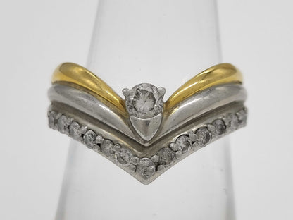 D0.50ct Pt900/K18 4.9g Ring 