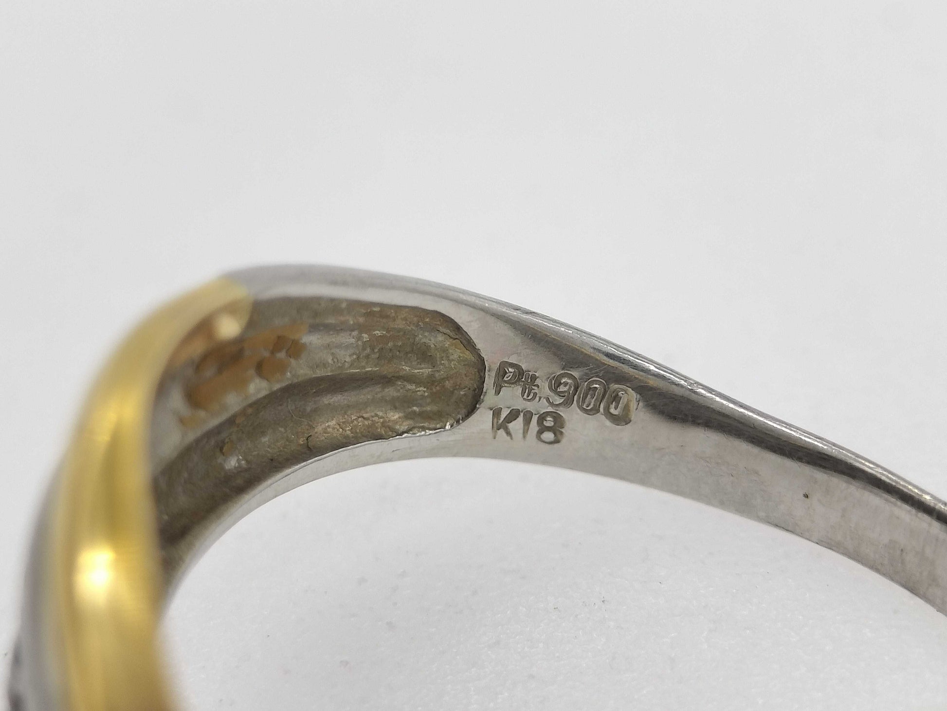 D0.50ct Pt900/K18 4.9g Ring 