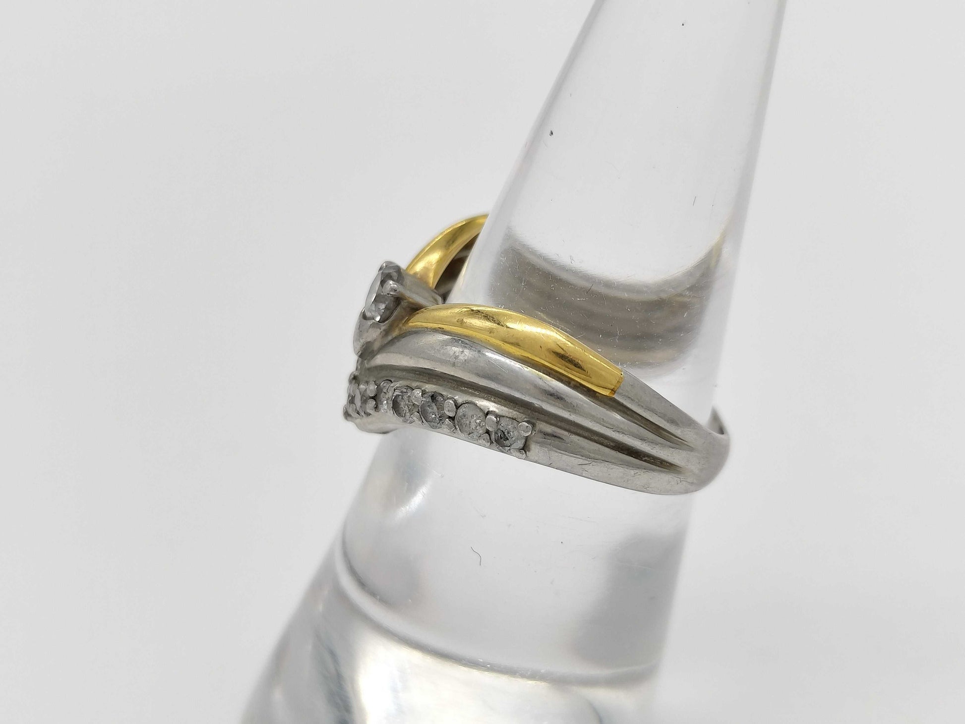 D0.50ct Pt900/K18 4.9g Ring 