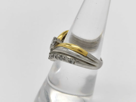 D0.50ct Pt900/K18 4.9g Ring 