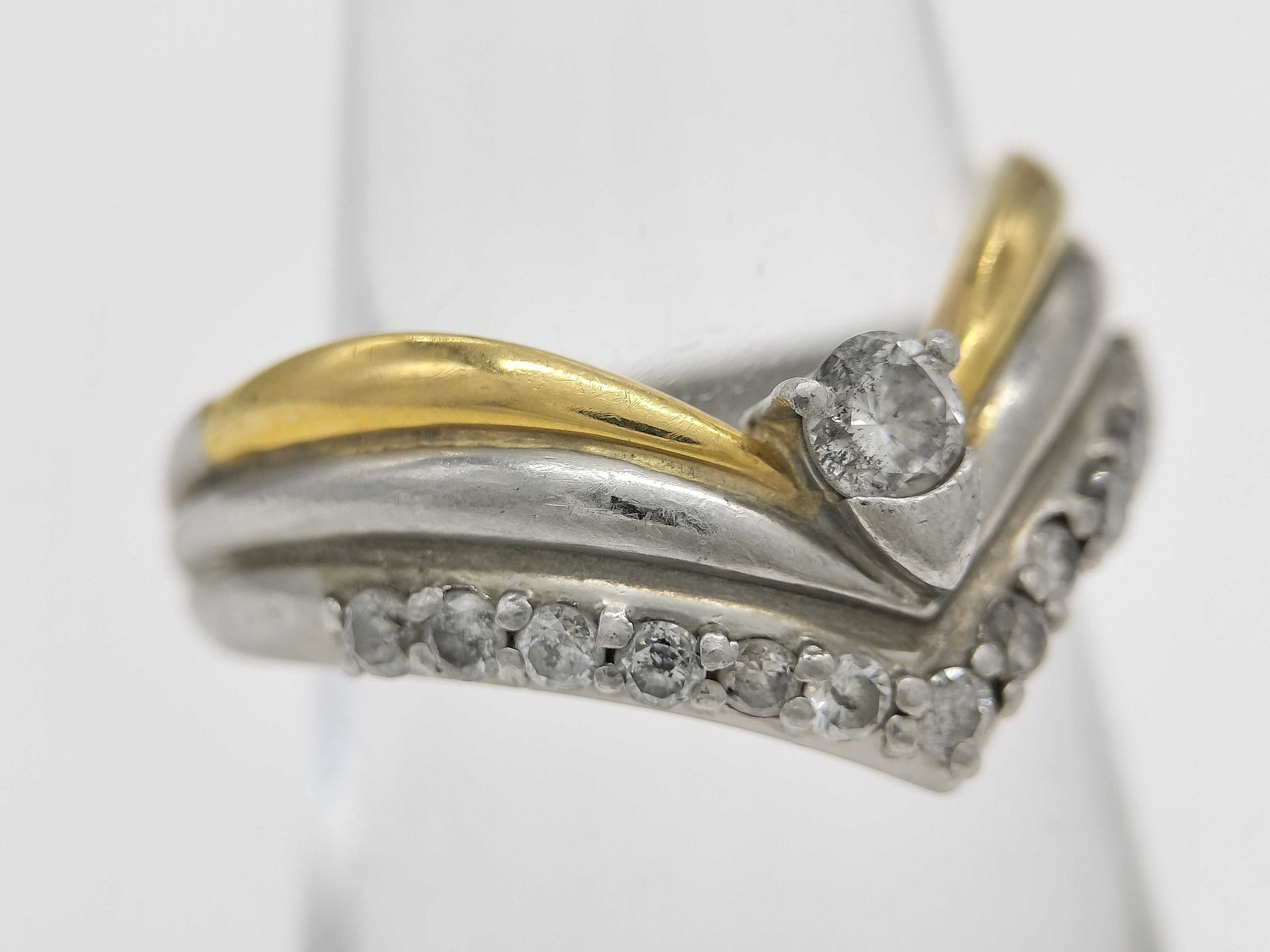 D0.50ct Pt900/K18 4.9g Ring 