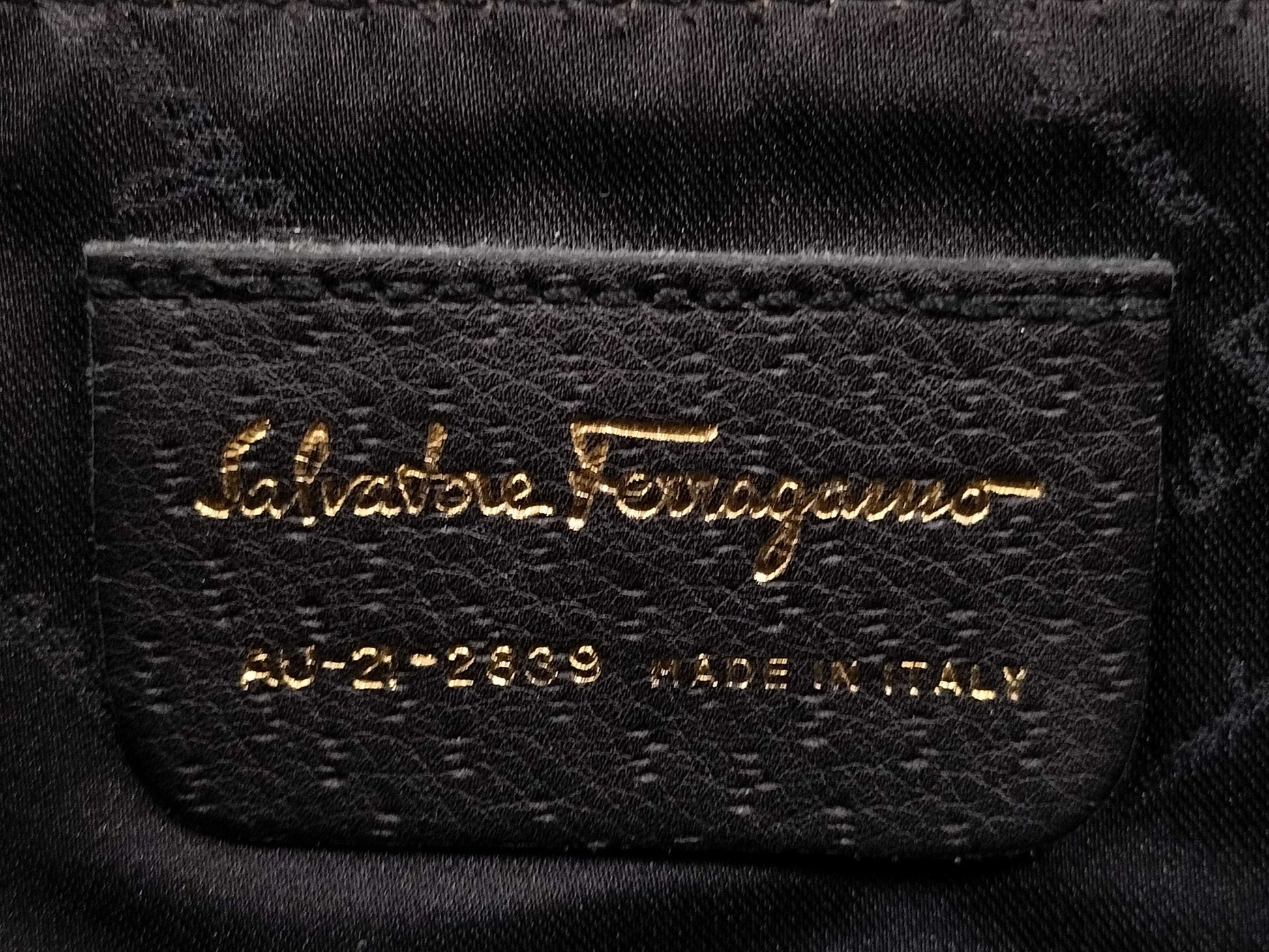 Salvatore Ferragamo Gancini Leather/Pouch Shoulder Bag