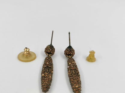 Yves Saint Laurent Rhinestone Logo Earrings
