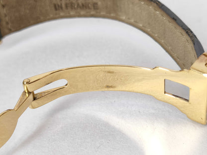 Cartier Vermeil/Round/Black Dial Women's Watch