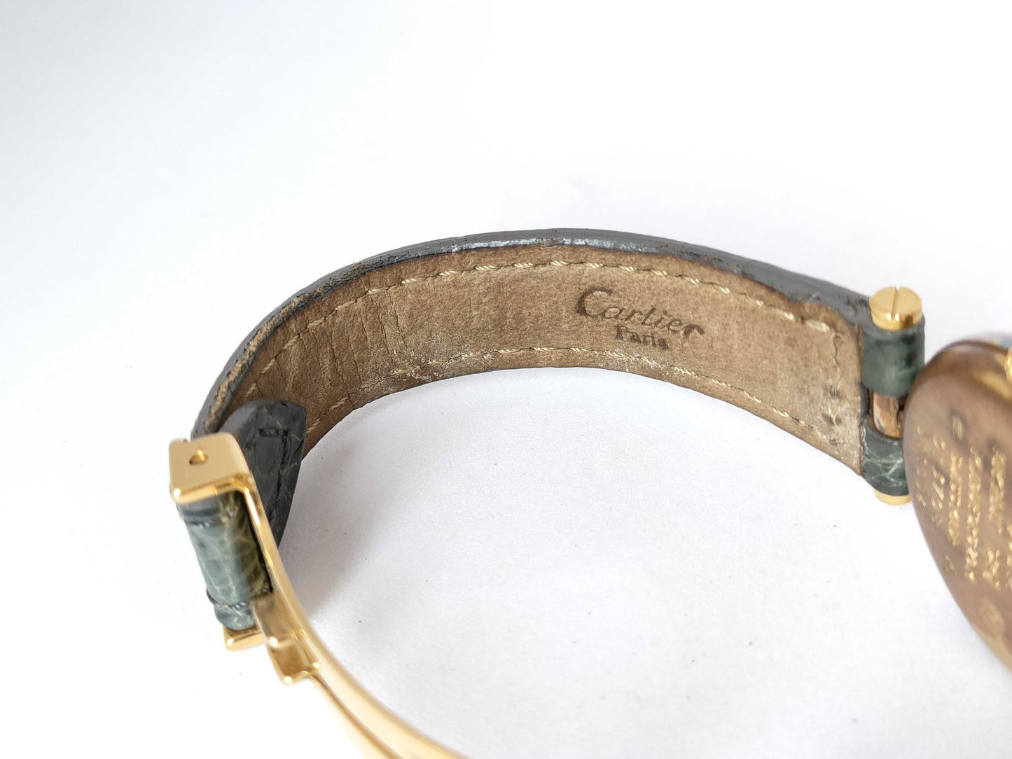 Cartier Vermeil/Round/Black Dial Women's Watch