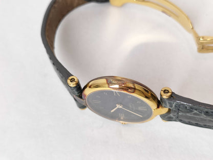 Cartier Vermeil/Round/Black Dial Women's Watch