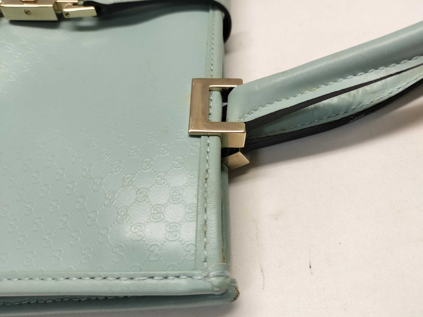 GUCCI Jackie 002/1065/Micro GG/Handbag/Sky Blue Handbag