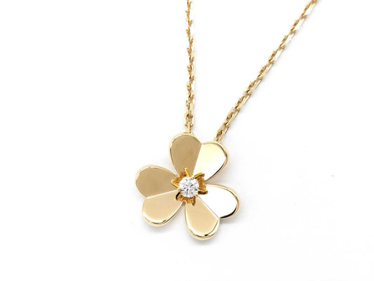 Van Cleef & Arpels Frivole 1PD PG Au750 6.8g Necklace 