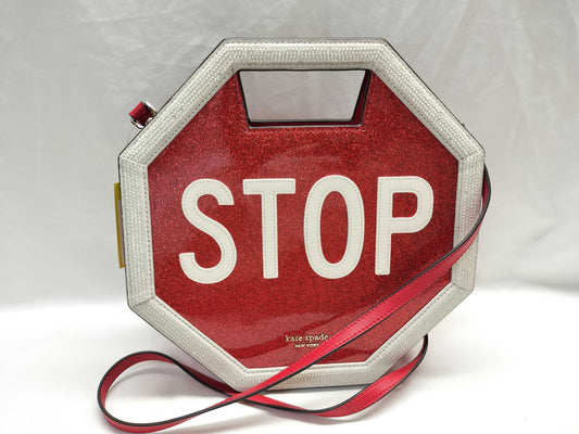 Kate Spade Red Multi Detour Glitter Patent Handbag