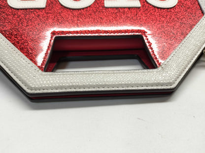 Kate Spade Red Multi Detour Glitter Patent Handbag