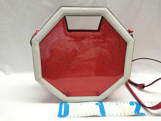 Kate Spade Red Multi Detour Glitter Patent Handbag