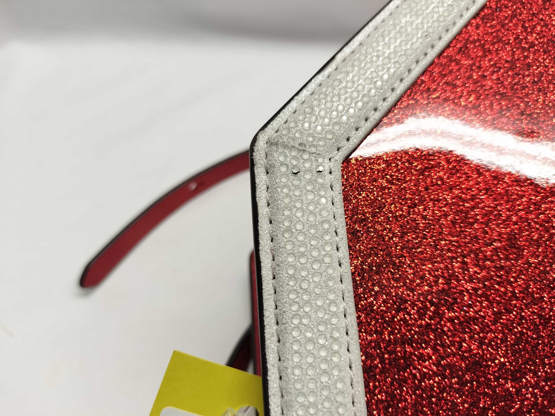 Kate Spade Red Multi Detour Glitter Patent Handbag