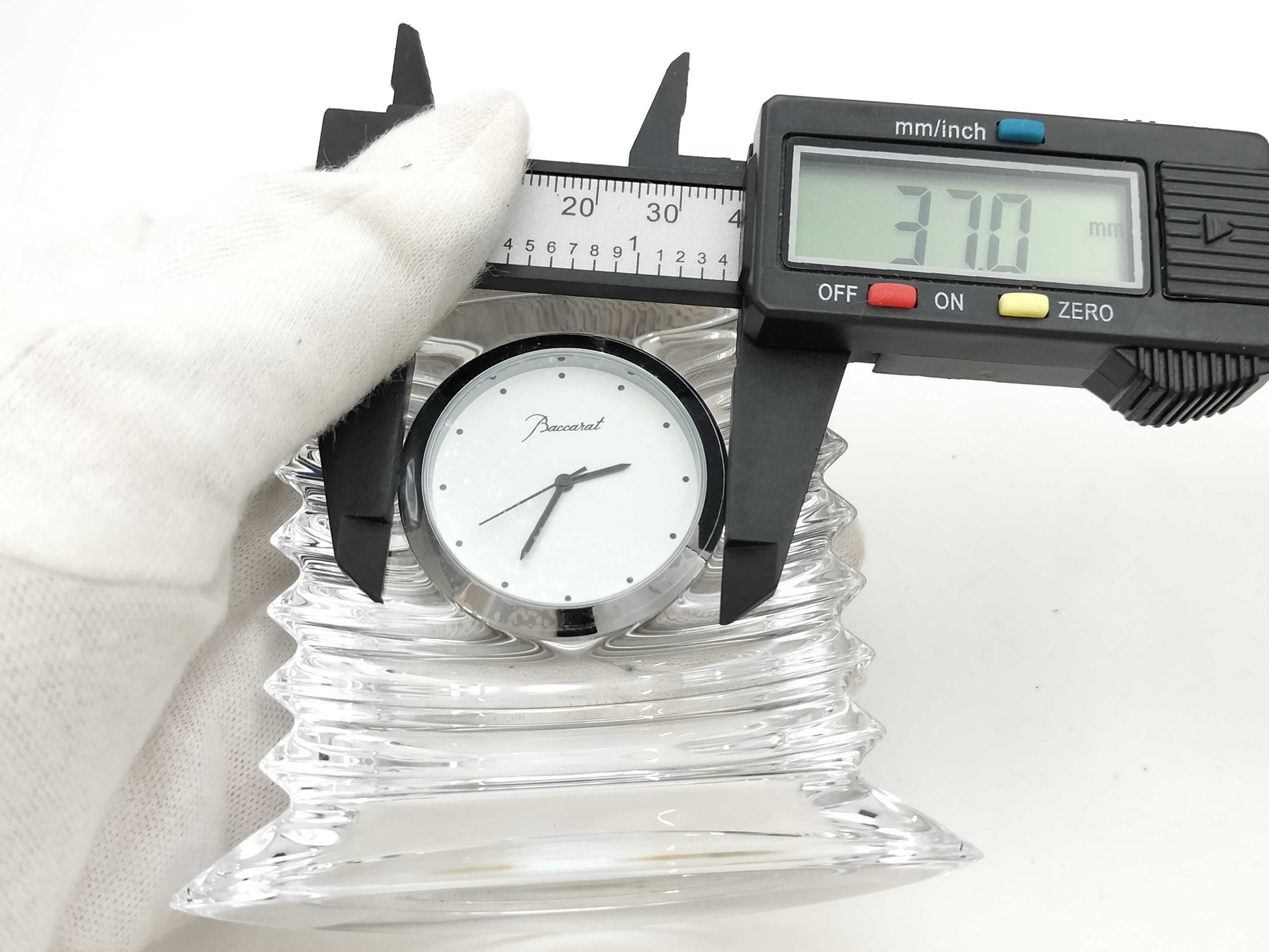 Baccarat Crystal Glass Table Clock