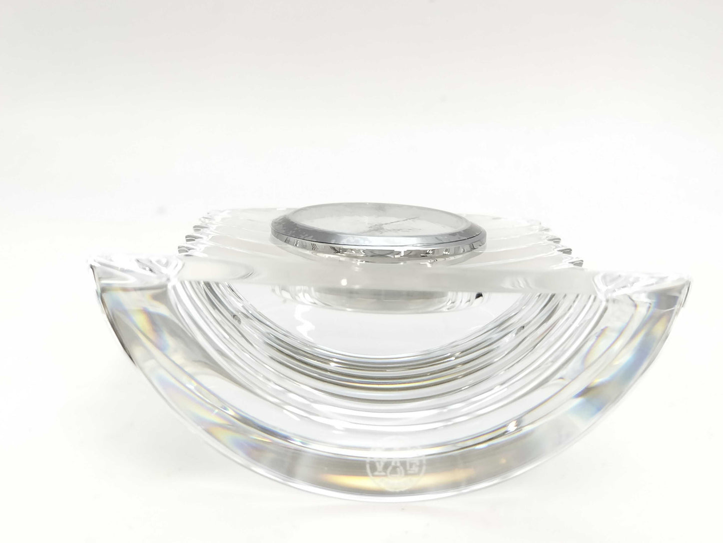 Baccarat Crystal Glass Table Clock