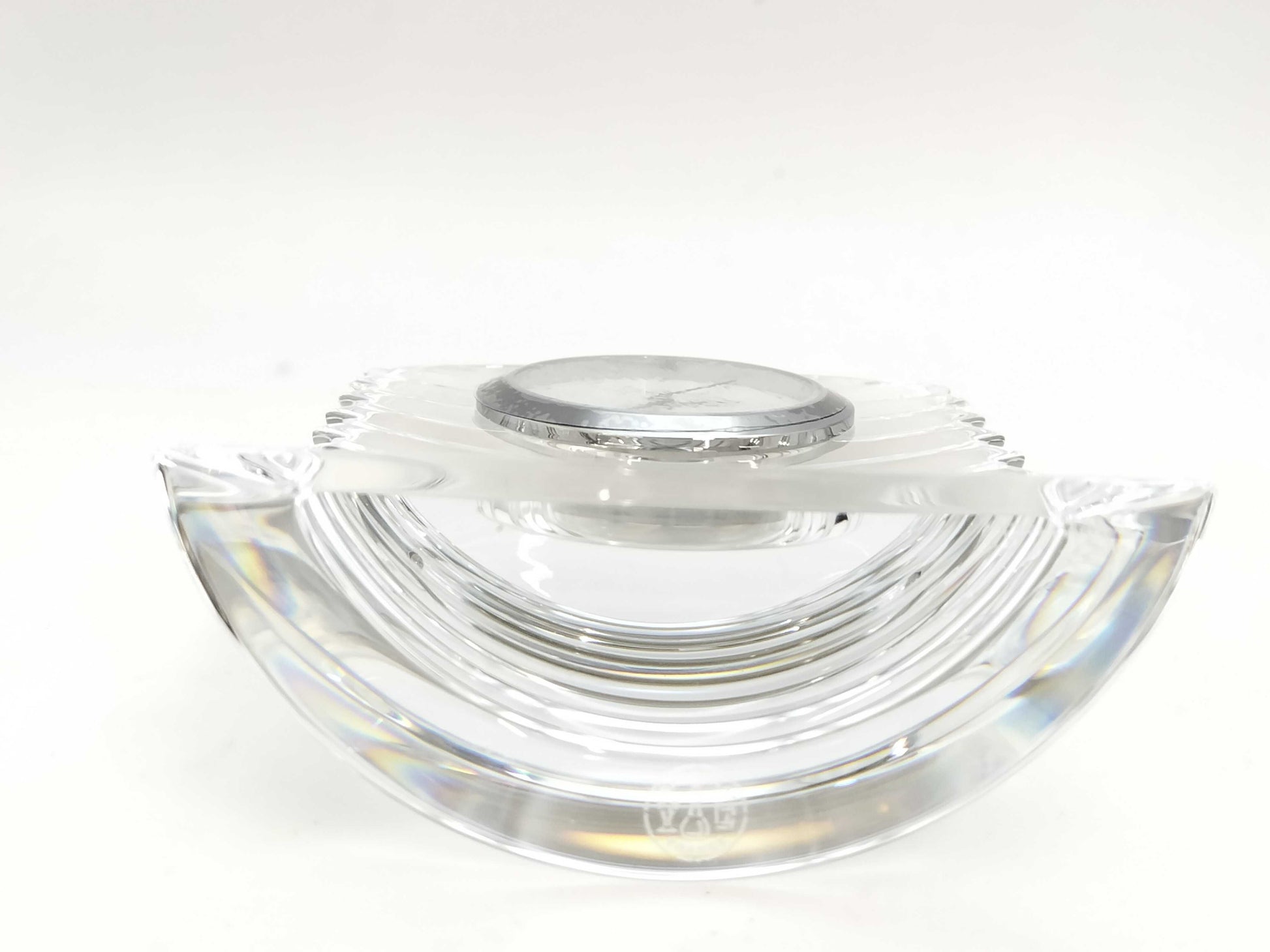 Baccarat Crystal Glass Table Clock