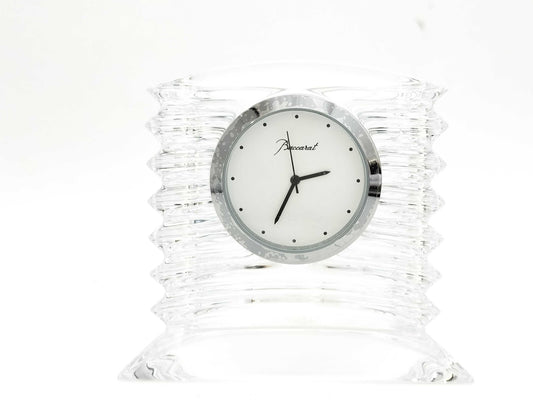 Baccarat Crystal Glass Table Clock