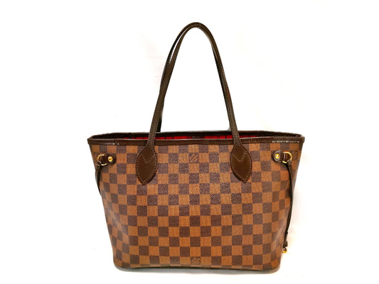 LOUIS VUITTON N41359 Damier Neverfull PM Tote Bag with Deteriorated Pockets