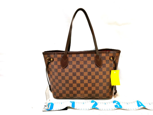 LOUIS VUITTON N41359 Damier Neverfull PM Tote Bag with Deteriorated Pockets