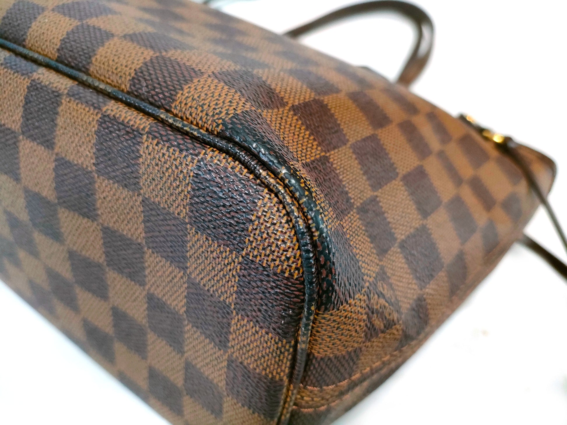 LOUIS VUITTON N41359 Damier Neverfull PM Tote Bag with Deteriorated Pockets