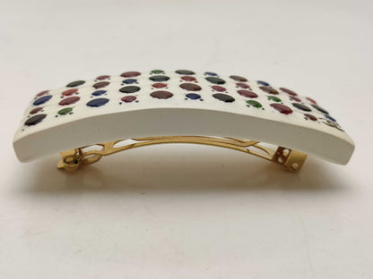 CHANEL 98P Color Stone Barrette Hair Accessory
