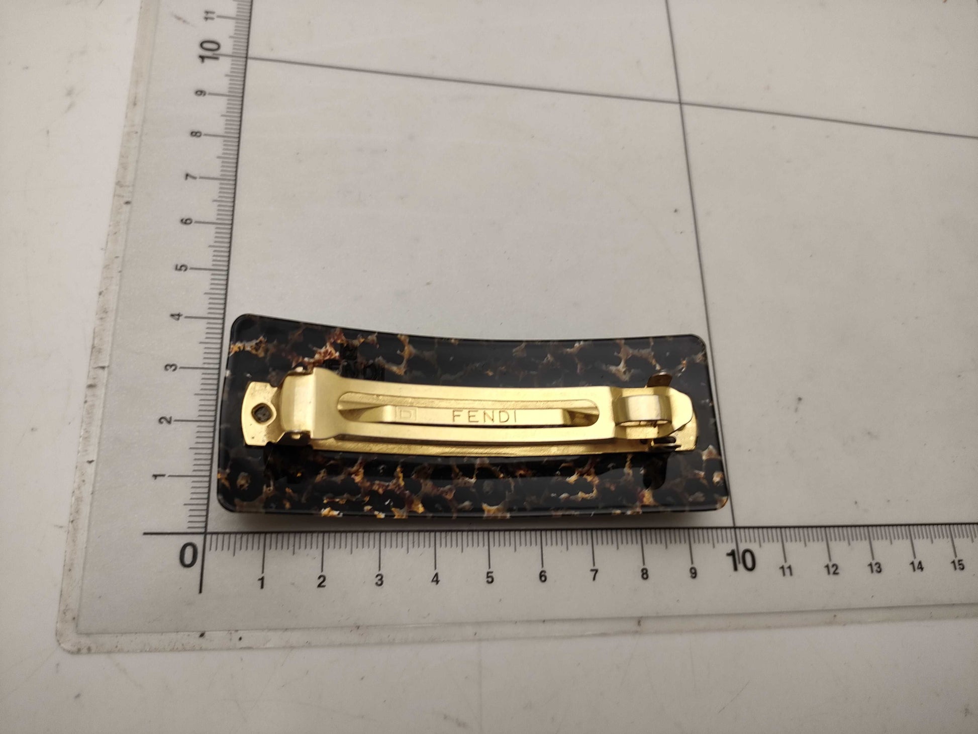 FENDI logo barrette hair accessory