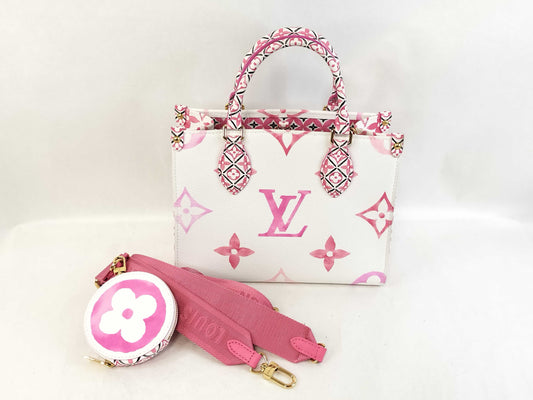 LOUIS VUITTON M22976 Monogram Flower Tile On the Go PM By the Pool RFID Verified Handbag