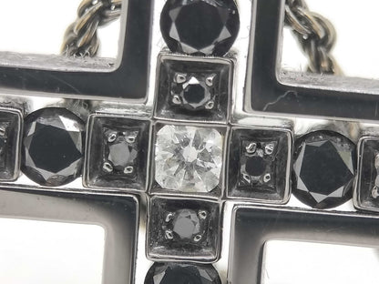 Damiani Belle Epoque Black Diamond Necklace in 750 White Gold, 10.1g 
