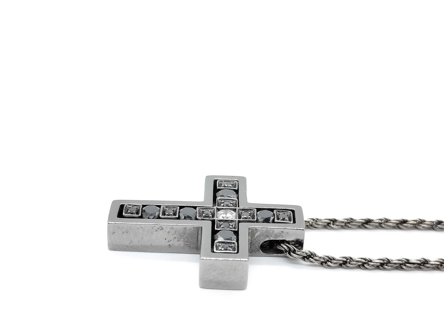 Damiani Belle Epoque Black Diamond Necklace in 750 White Gold, 10.1g 