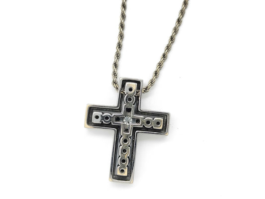 Damiani Belle Epoque Black Diamond Necklace in 750 White Gold, 10.1g 