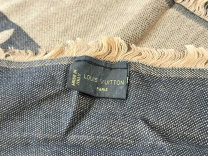 LOUIS VUITTON Monogram Large Fringe Stole*1 Scarf