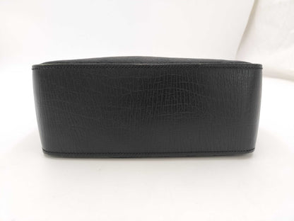 GUCCI GG Canvas Leather Tote Bag, Black, 107757