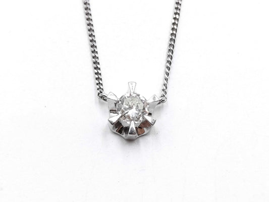 D0.41ct Pt900/850 3.3g Necklace 