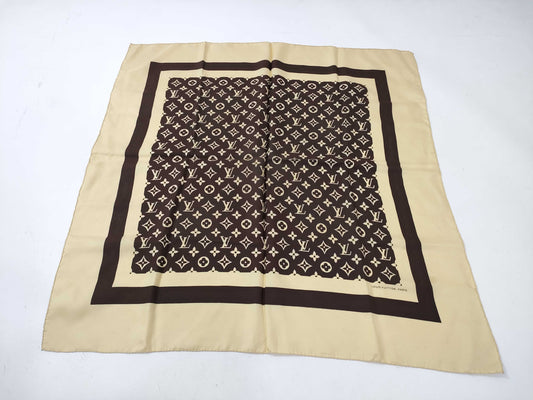 LOUIS VUITTON Monogram and 3 other Chanel scarves